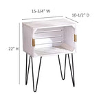 Rustic Wooden Crate End Table with Jute-Wrapped Handles
