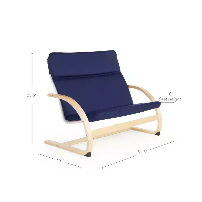 Kids Rocker Couch - Blue | Children's Classroom Rocking Sofa